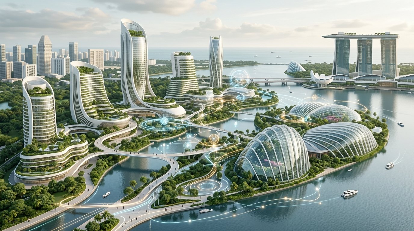 Singapore 3D Futuristic Technology Hub and Financial Gateway